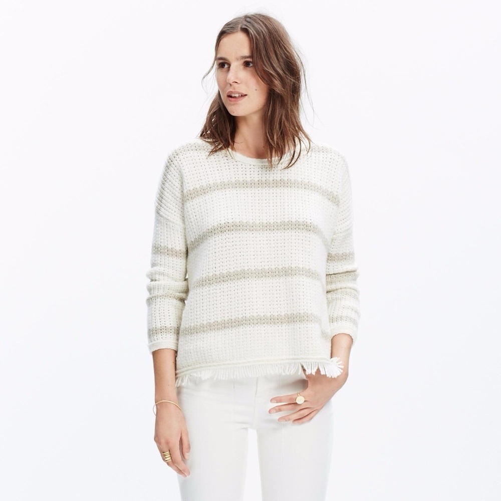 Madewell Striped Merino Wool/Alpaca Sweater